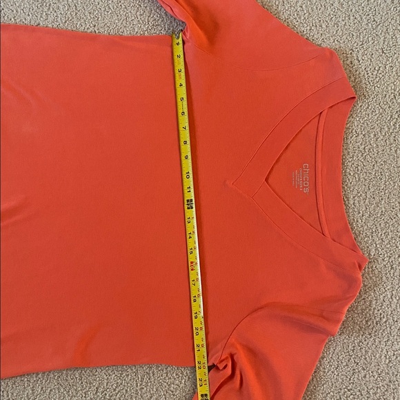 Chico’s V-neck Pima cotton 3/4 length sleeve tee - Picture 7 of 10